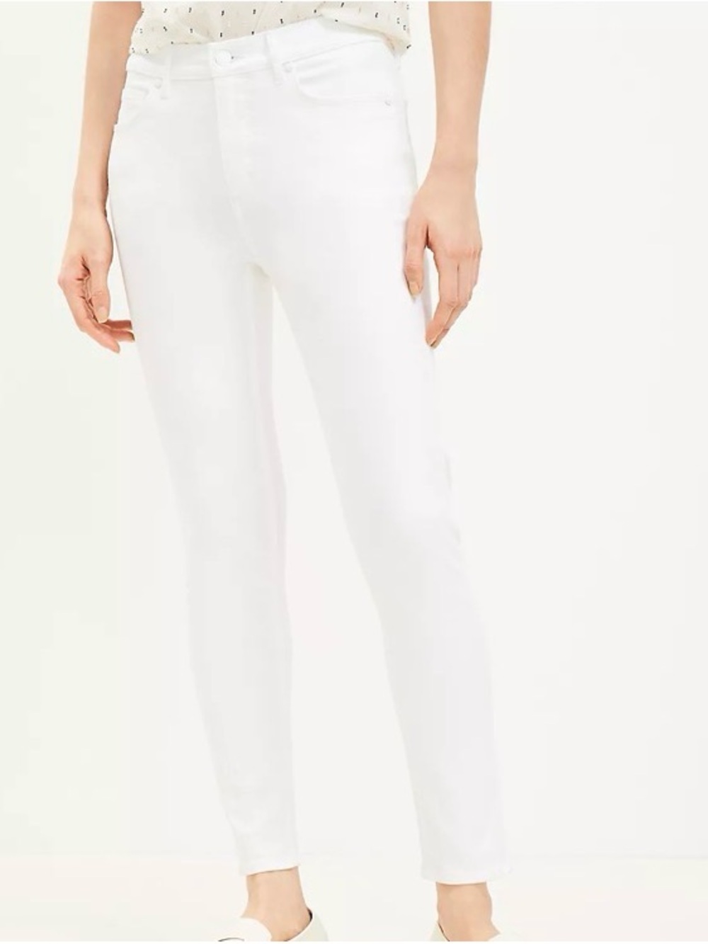 LOFT White High-Rise Women's Jeans - Clean Denim